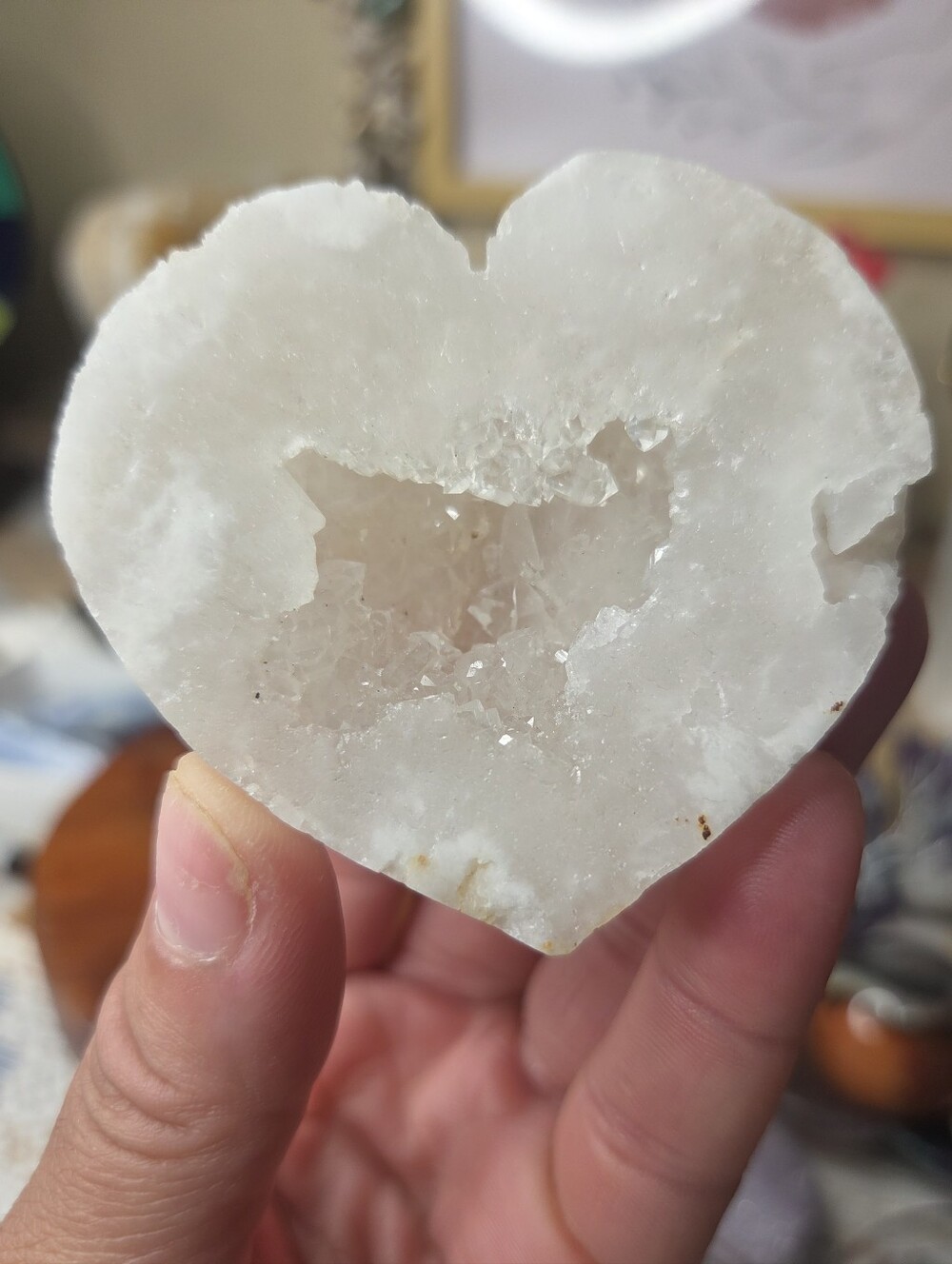 Druzy Agate Geode Heart